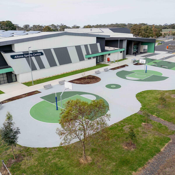 Half court basketball construction in Altona by Quantum Civil