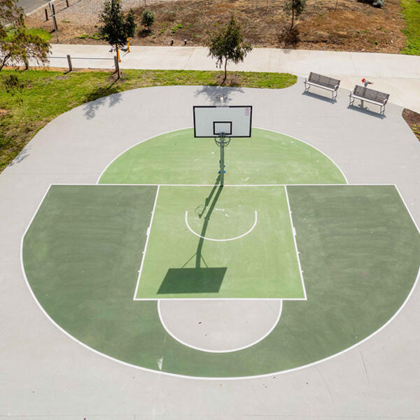 Half court basketball construction in Altona by Quantum Civil