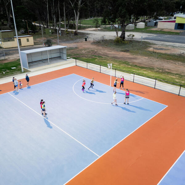 Deledio Netball court revitalisation, Dunolly by Quantum Civil community construction contractors